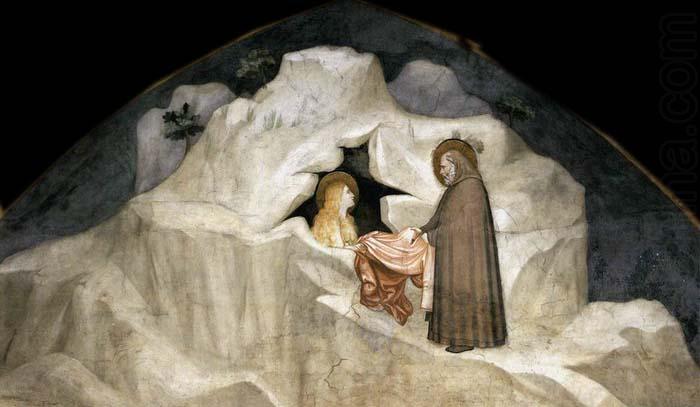 The Hermit Zosimus Giving a Cloak to Magdalene, GIOTTO di Bondone